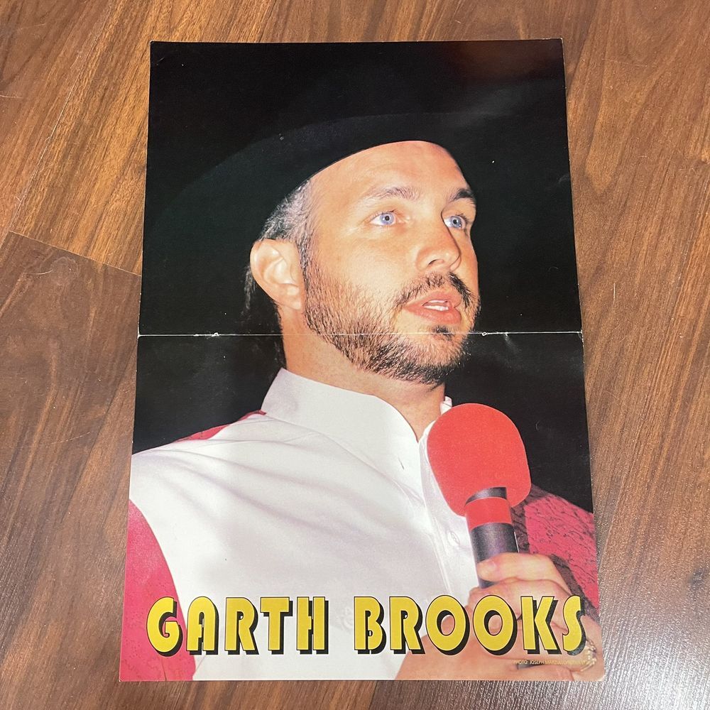 Vintage‎ Country Music Magazine Poster Garth Brook 2 Side 8x10.5 Billy Ray Cyrus